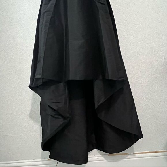 Sophisticated Black High-Low Wedding Dress - Picture 6 of 15